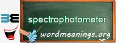 WordMeaning blackboard for spectrophotometer